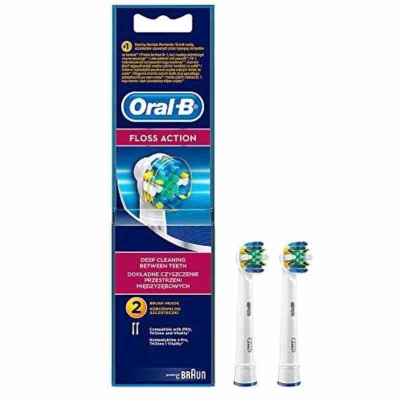 سری یدک مسواک برقی اورال بی مدل FLOSS ACTION بسته 2 عددی