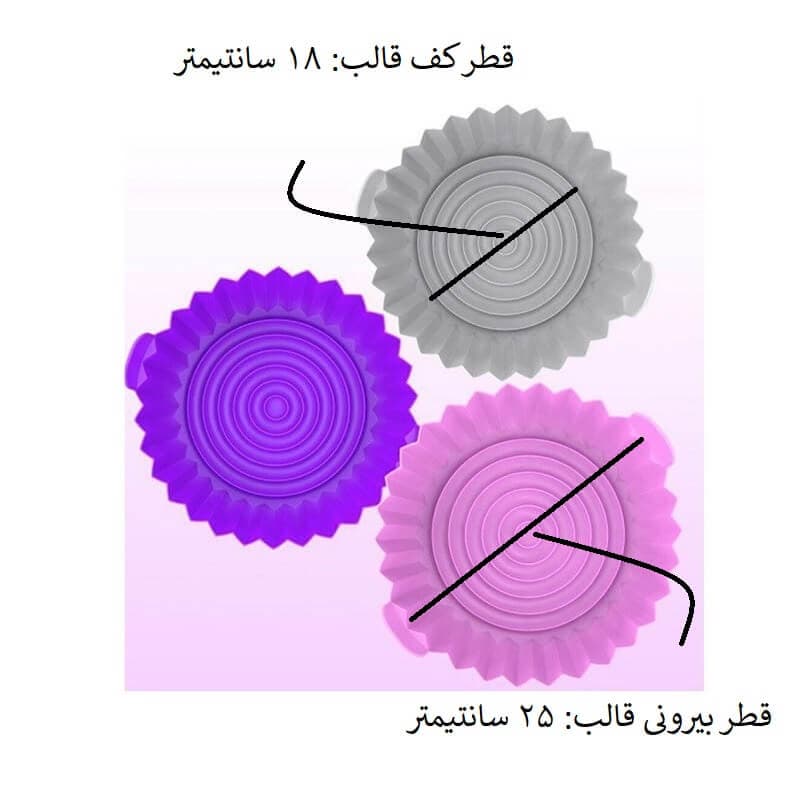 قالب سیلیکونی ایر فرایر مدل هواپز گرد دو حفره ای — تصویر ۵