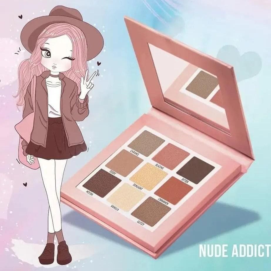 پالت سایه چشم مدل Miss Beauty رنگبندی Nude Addict گلدن رز