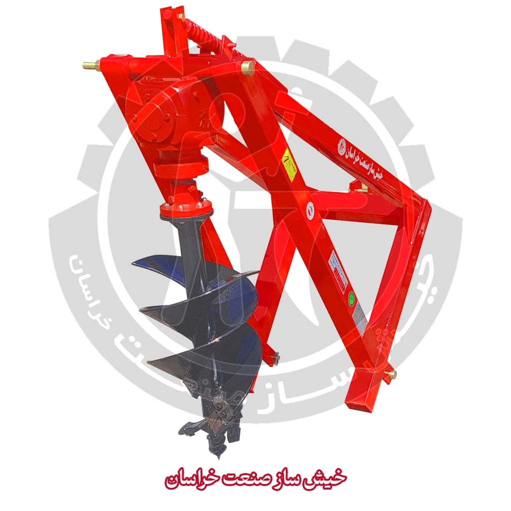 مته چاله کن باغي چهاربازو با مارپیچ قطر 45 سانت و عمق 60 سانت با گاردان ترک و گیربکس سنگین ایراني (مخصوص تراکتورهای 2 و 3 سیلندر) — تصویر ۲