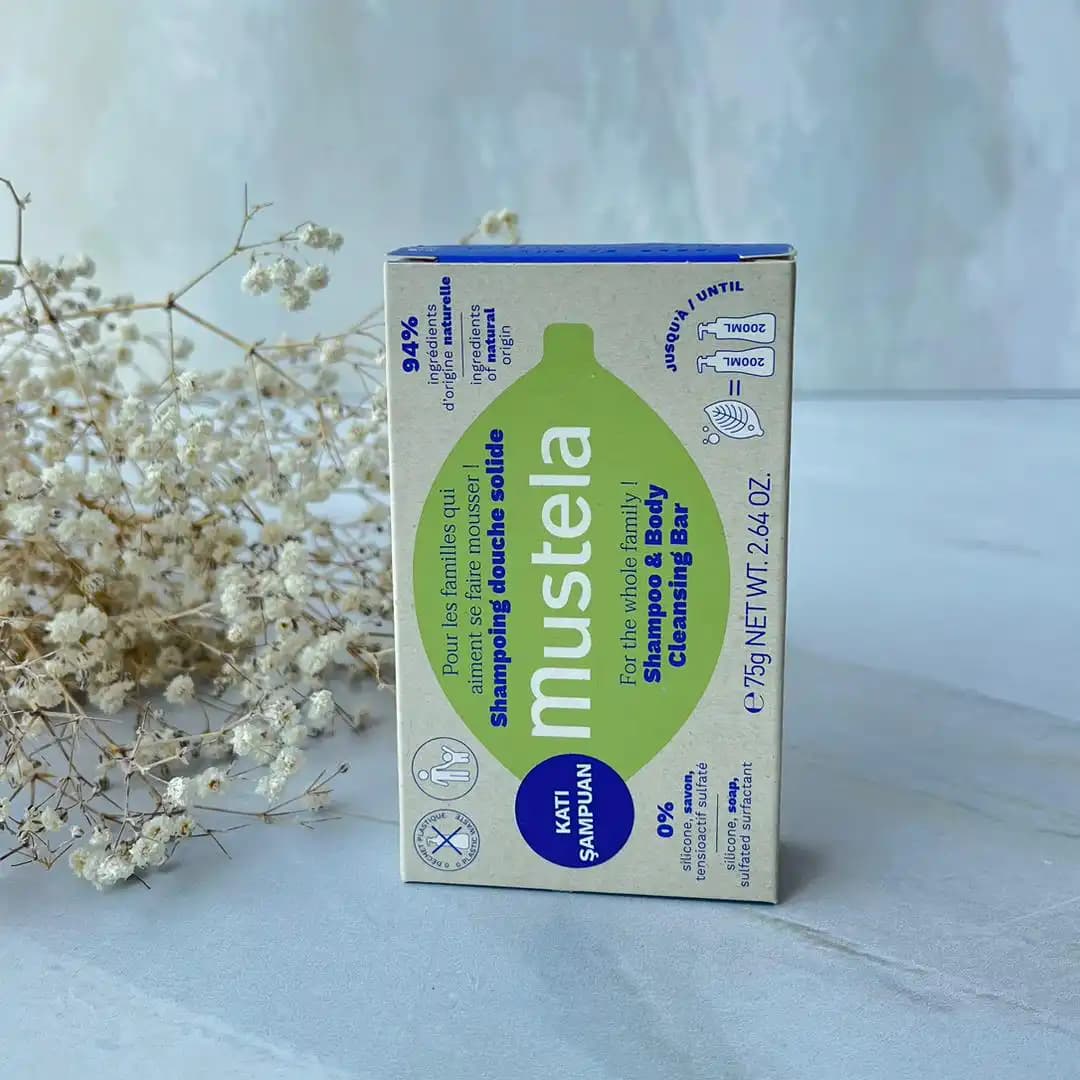 صابون شستشوی سر و بدن موستلا mustela شامپو خشک ماستلا — تصویر ۳