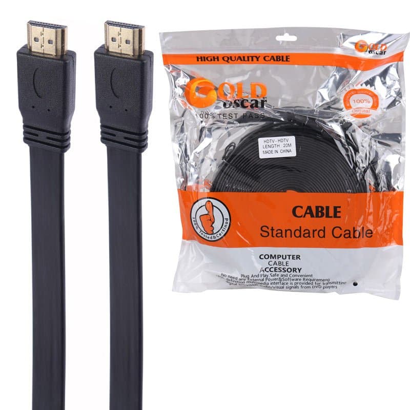 کابل اچ دی ام ای فلت 20 متری GOLD OSCAR HDMI — تصویر ۵