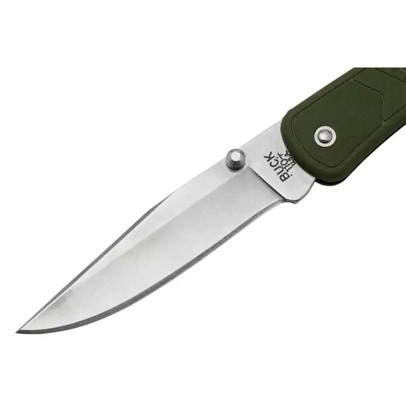 چاقوی جیبی باک مدل 110 اسلیم Buck 110 Slim رنگ سبز زیتونی — تصویر ۲