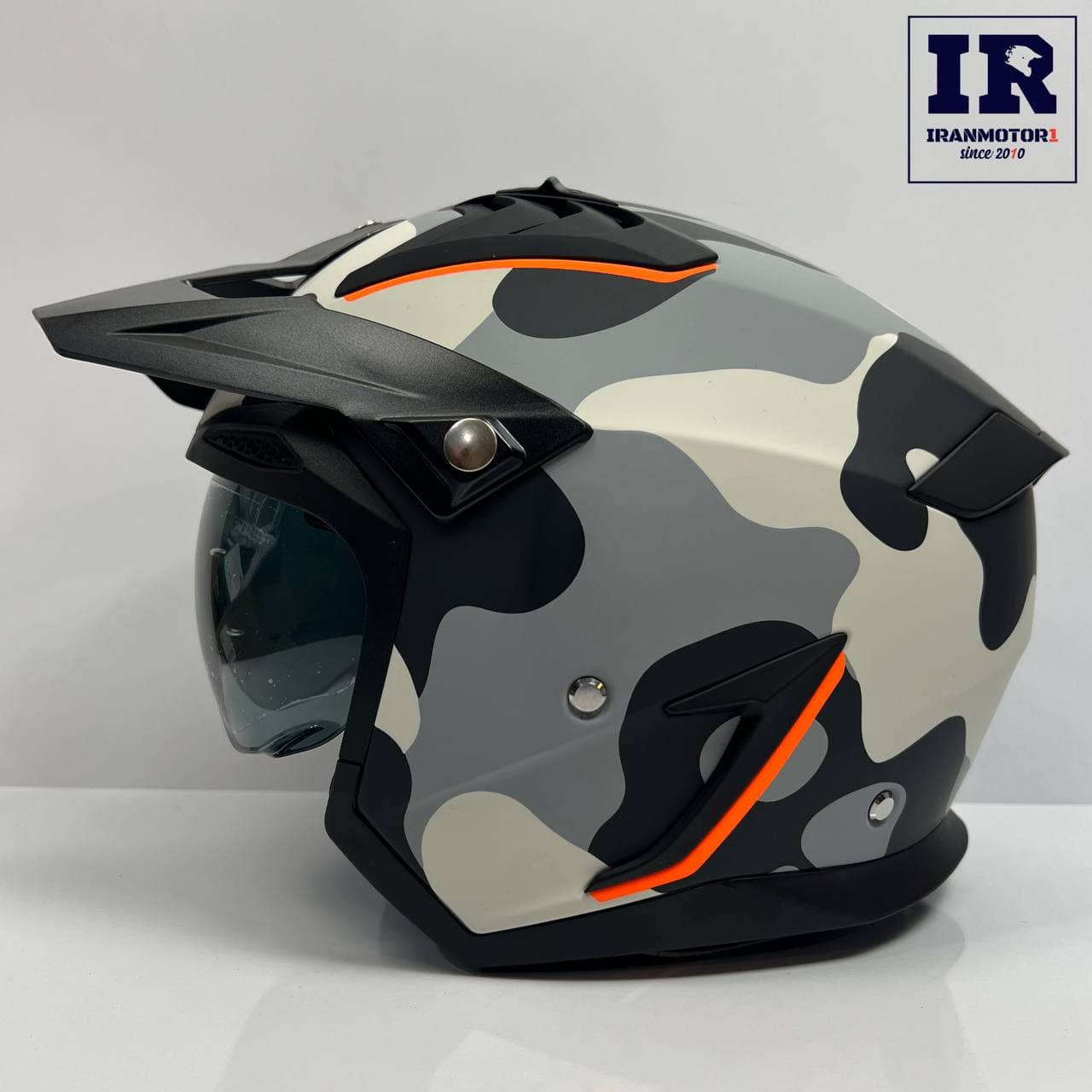 کلاه کاسکت فک جدا شونده راپیدو RAPIDO کد 890 – طوسی چیریکی — تصویر ۷