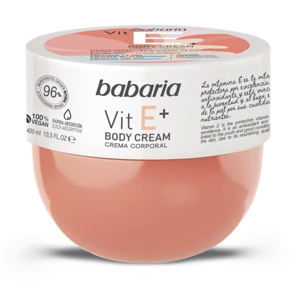 کرم بدن اسپانیایی باباریا Babaria Vitamin E حاوی ویتامین ای 400 میل