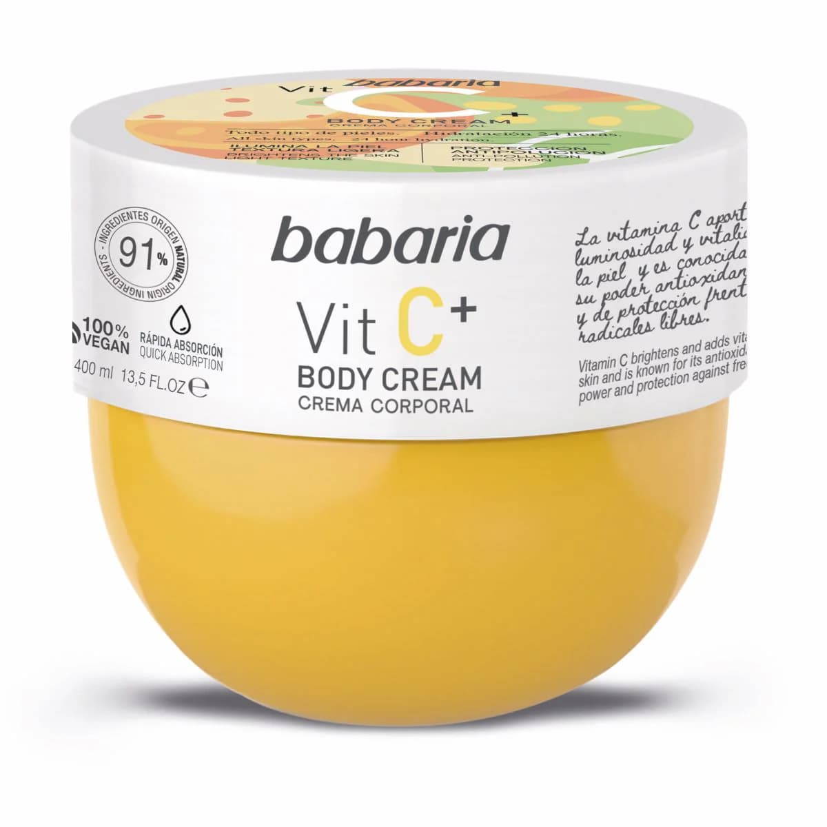 کرم بدن اسپانیایی باباریا Babaria Vitamin C حاوی ویتامین سی 400 میل