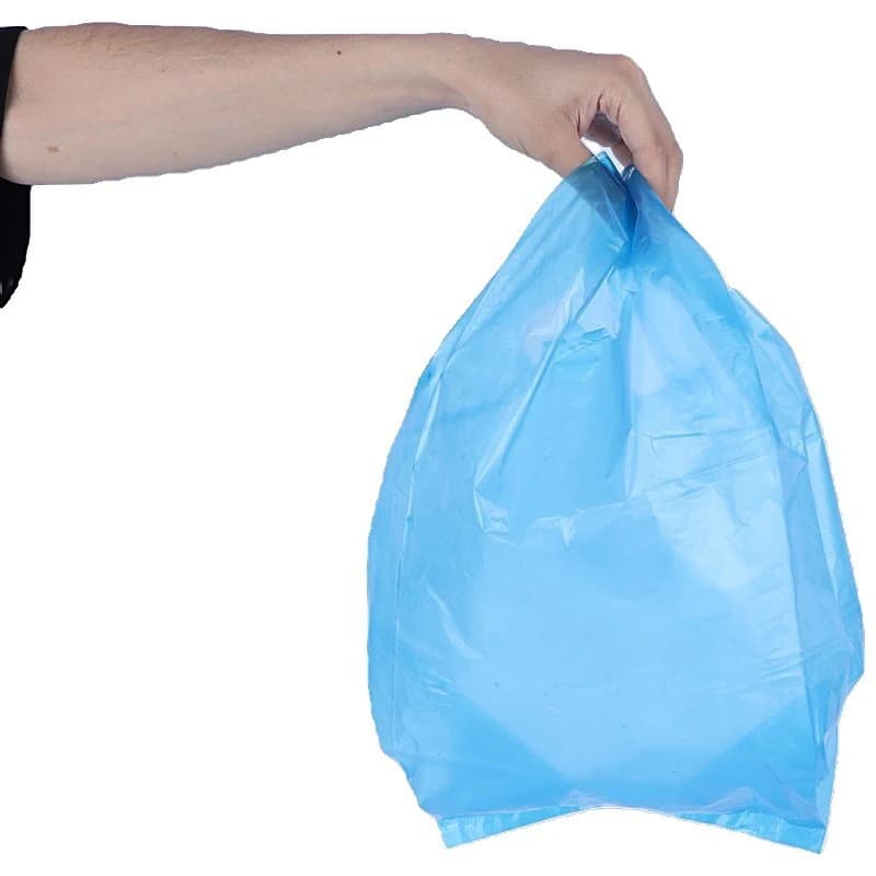 نایلون دسته دار شفاف آبی سایز 40*30 سانتی متر بسته 1 کیلویی — تصویر ۴