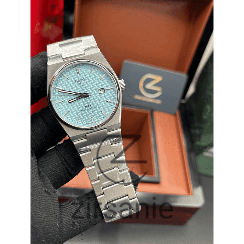 ساعت مچی مردانه تیسوت Tissot PRX Powermatic 80 Silver Tiffany — تصویر ۹