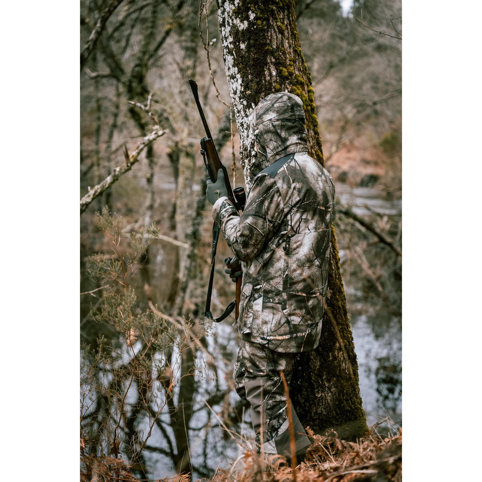 شلوار شکار سولوگناک طرح استتار (پیش خرید) Solognac Men’s Waterproof Outdoor Trousers – Hunting and Nature Watching – Treemetic 500 — تصویر ۲