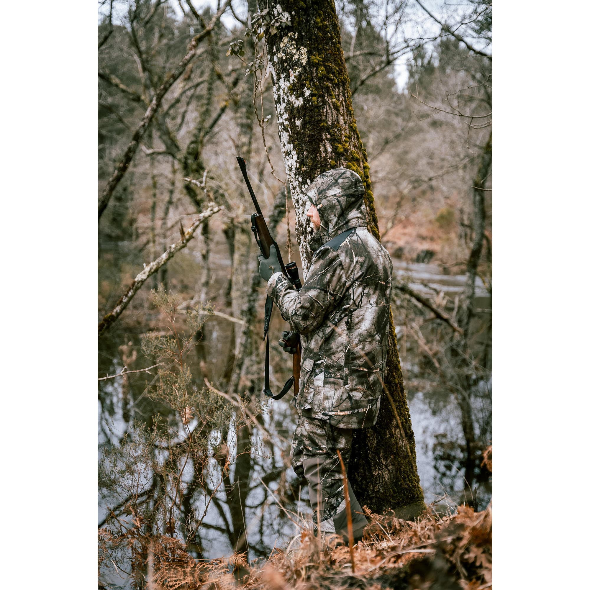 شلوار شکار سولوگناک طرح استتار (پیش خرید) Solognac Men’s Waterproof Outdoor Trousers – Hunting and Nature Watching – Treemetic 500 — تصویر ۴