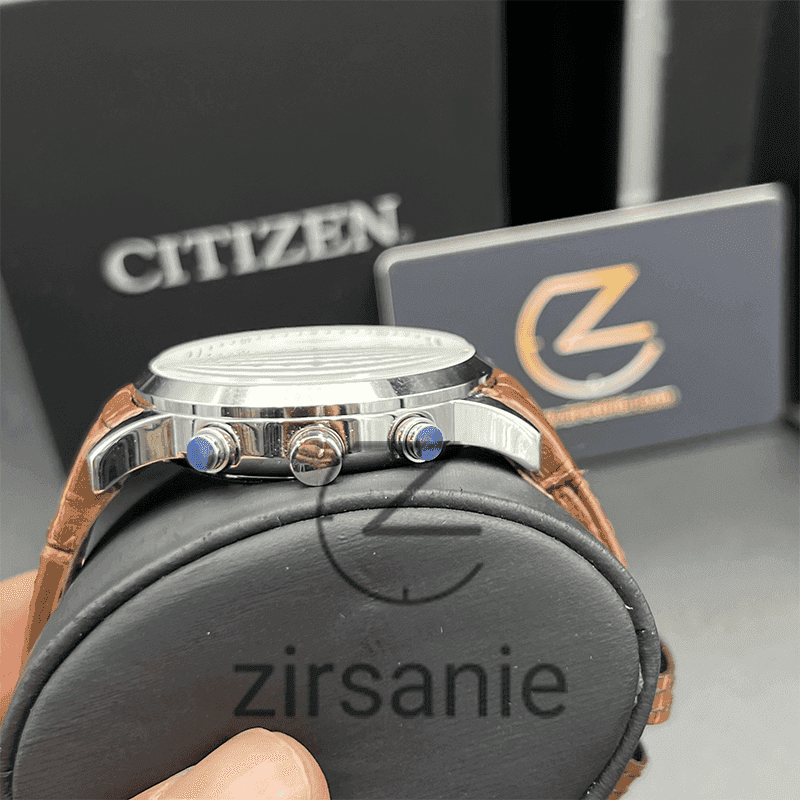 ساعت مچی مردانه سیتیزن وی آی پی کرنوگراف Citizen VIP Chronograph Silver White — تصویر ۵