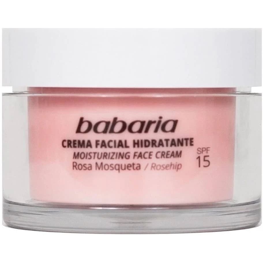 کرم مرطوب کننده اسپانیایی باباریا Babaria Rosa Mosgueta SPF15 آبرسان قوی 50 میل — تصویر ۲