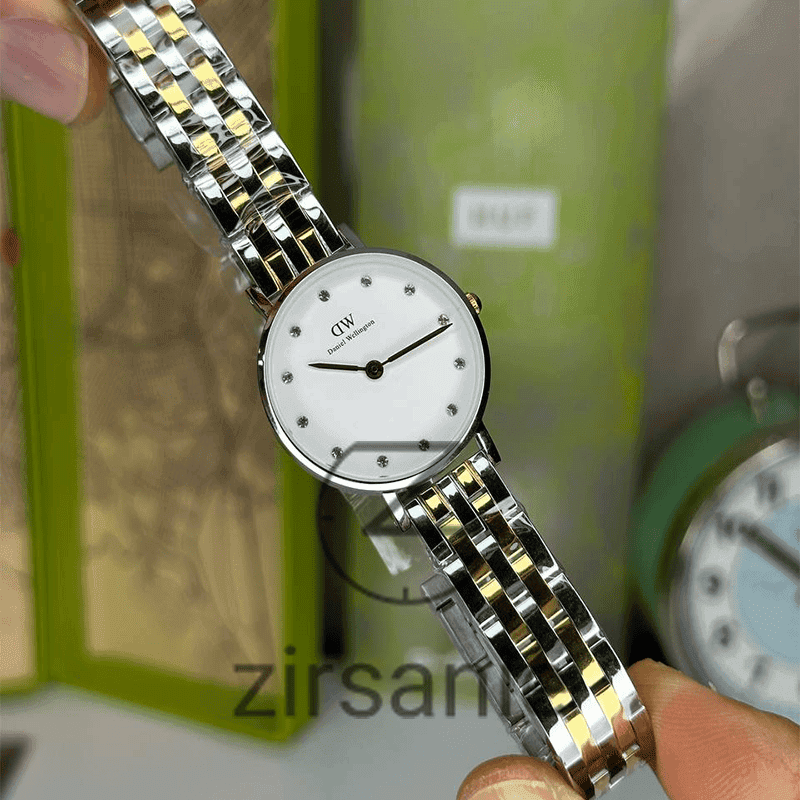 ساعت مچی زنانه دنیل ولینگتون Daniel Wellington Metal Silver Gold White — تصویر ۶