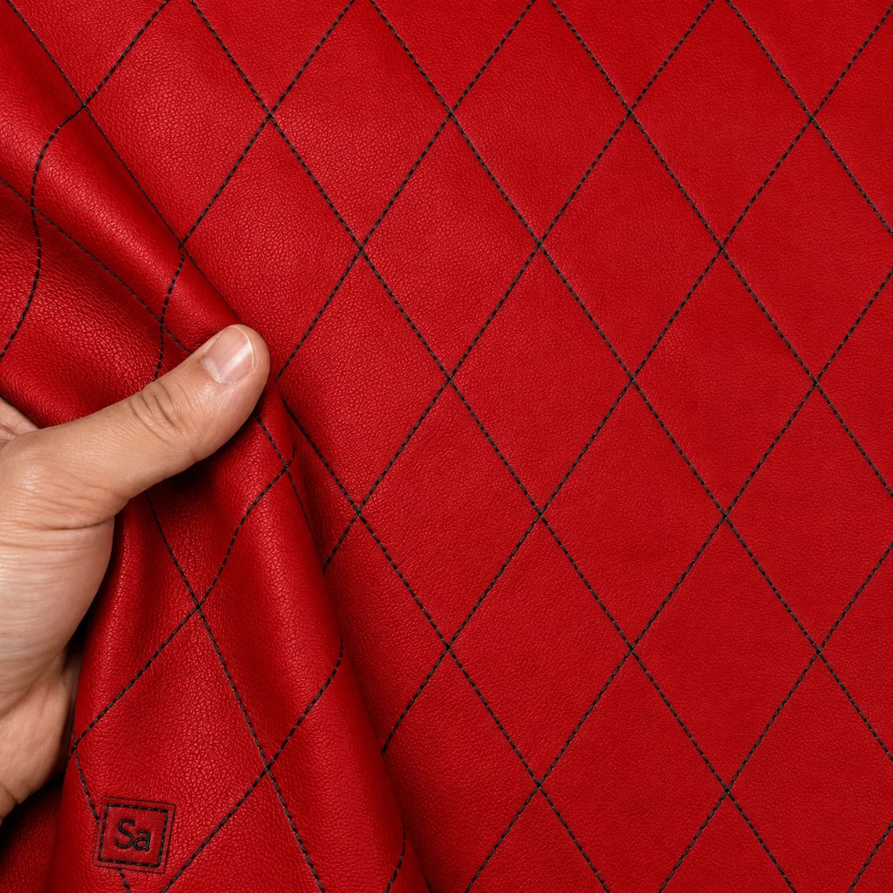 چرم PVC گلدوزی سهبعدی لوزی سارووان- کد E-L-26 — تصویر ۷