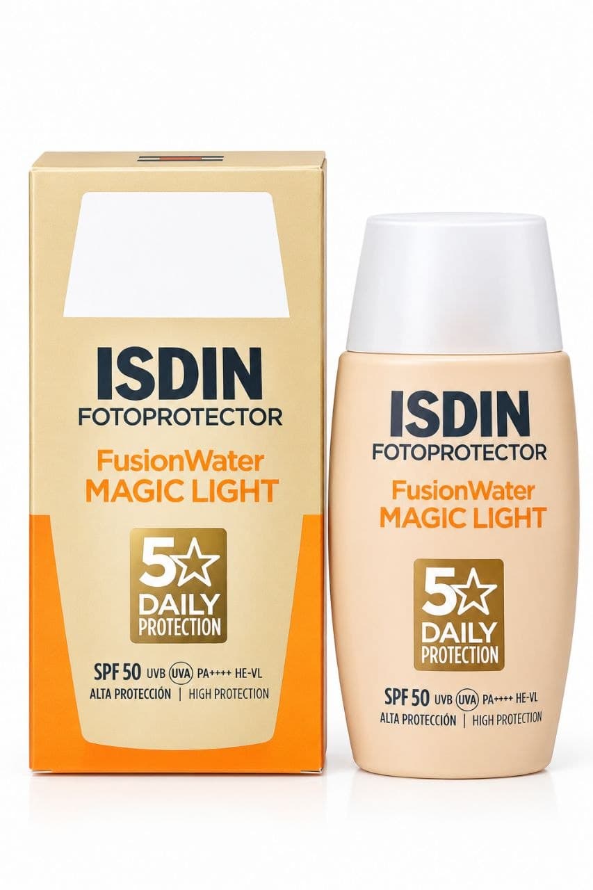 ضد آفتاب فیوژن واتر مجیک ایزدین رنگ لایت SPF50 حجم 50 میل
