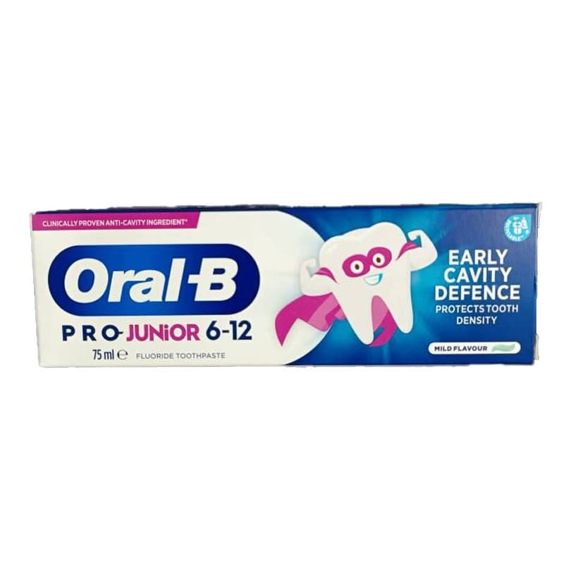 خمیر دندان کودک اورال بی 6 تا 12 سال oral-b pro junior حجم 75 میل — تصویر ۲