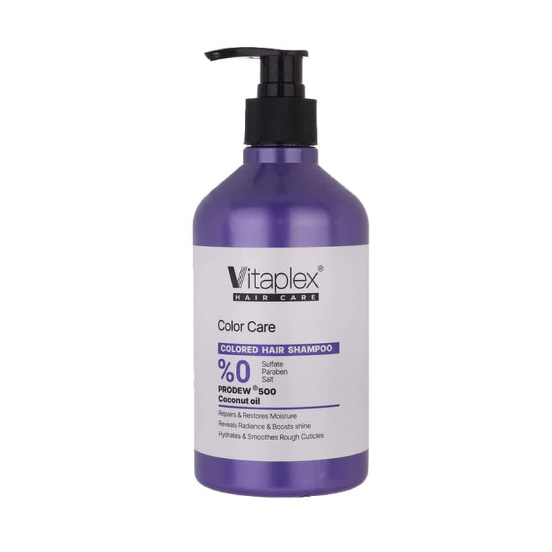 شامپو فاقد سولفات مناسب موهای رنگ شده ویتاپلکس 500 میلی لیتر Vitaplex Colored Hair Shampoo 500 ml