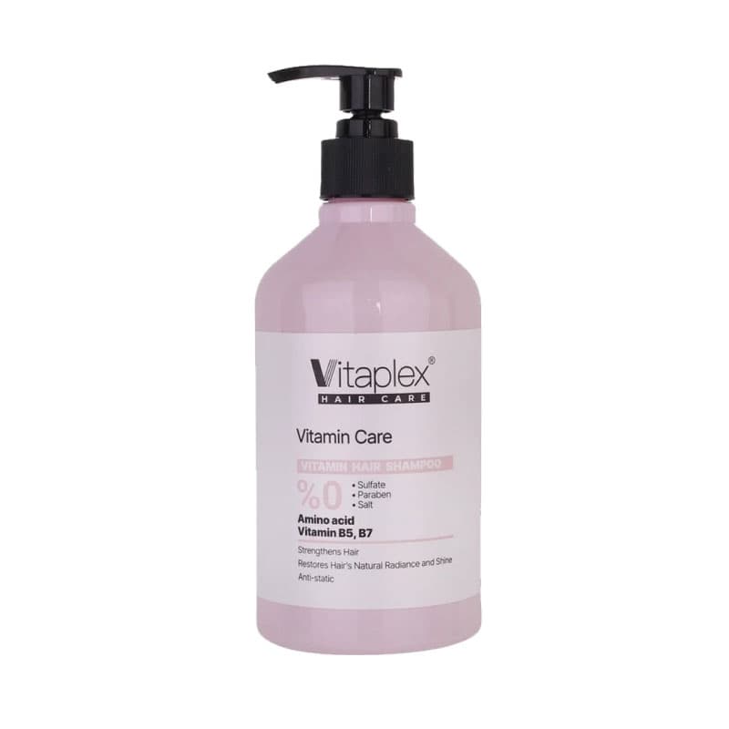 شامپو فاقد سولفات مناسب موهای خشک و نرمال ویتاپلکس 500 میلی لیتر Vitaplex Vitamin Hair Shampoo For Dry Hair 500 ml