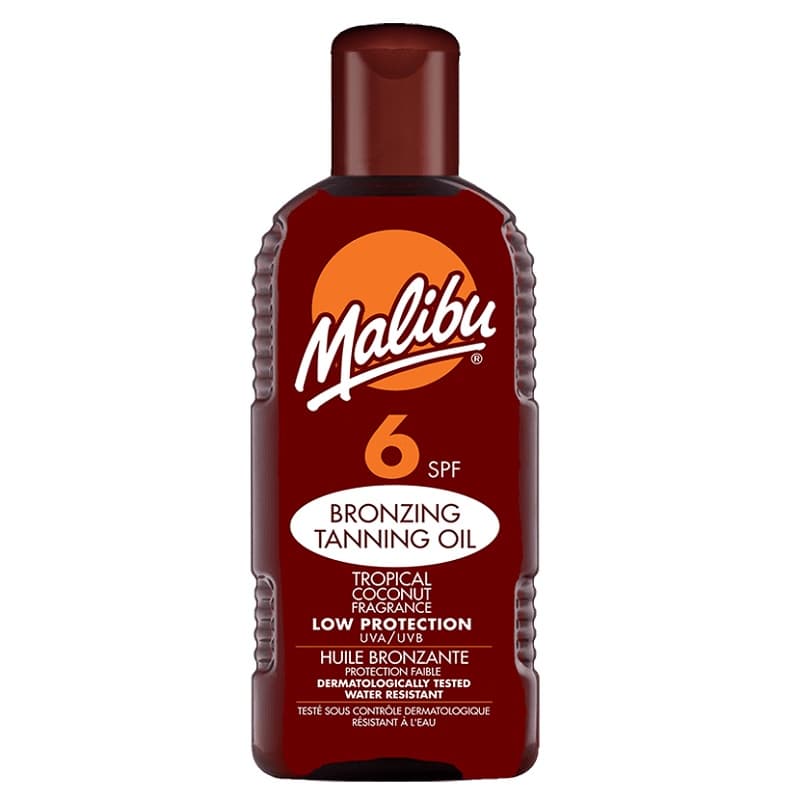 روغن برنزهکننده بدن مالیبو Malibu SPF6 حجم ۲۰۰ میل