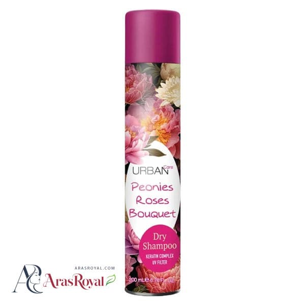 شامپو خشک رايحه گل رز اربن کر Urban Care Dry Shampoo peony-and-rose-scent حجم 200 میل — تصویر ۷