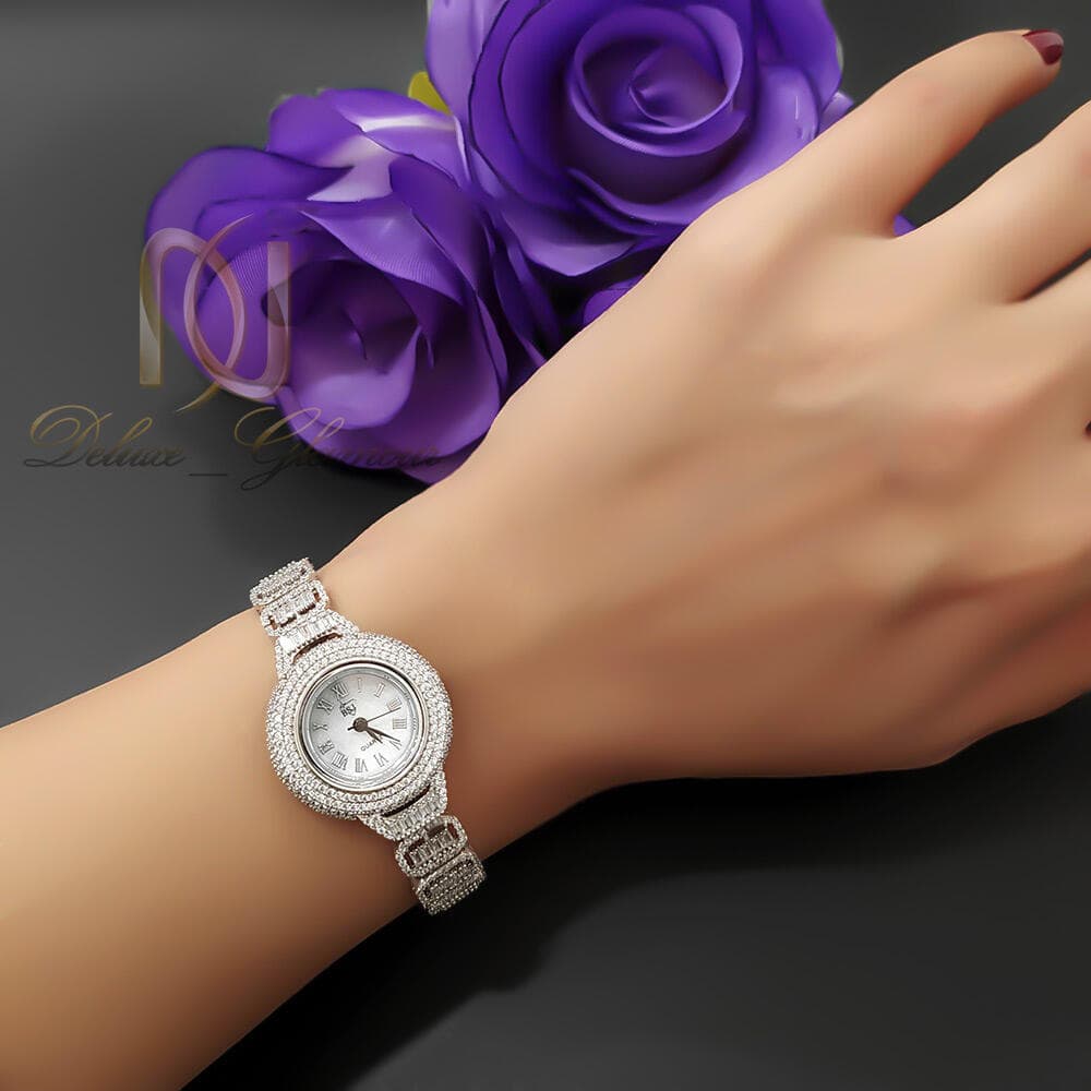 ساعت نقره زنانه مچی جواهری موتور ژاپن wh-n383 — تصویر ۴