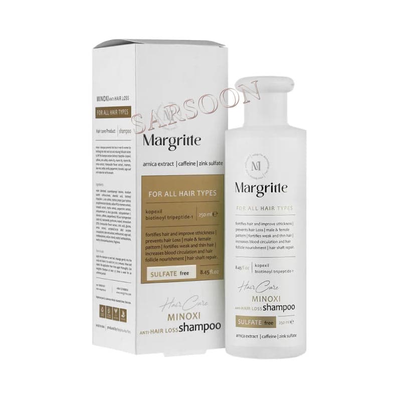 شامپو تقویتی و ضد ریزش ماینوکسی مارگریت مناسب انواع مو Margritte Minoxi Anti Hair Loss Shampoo For All Hair Types