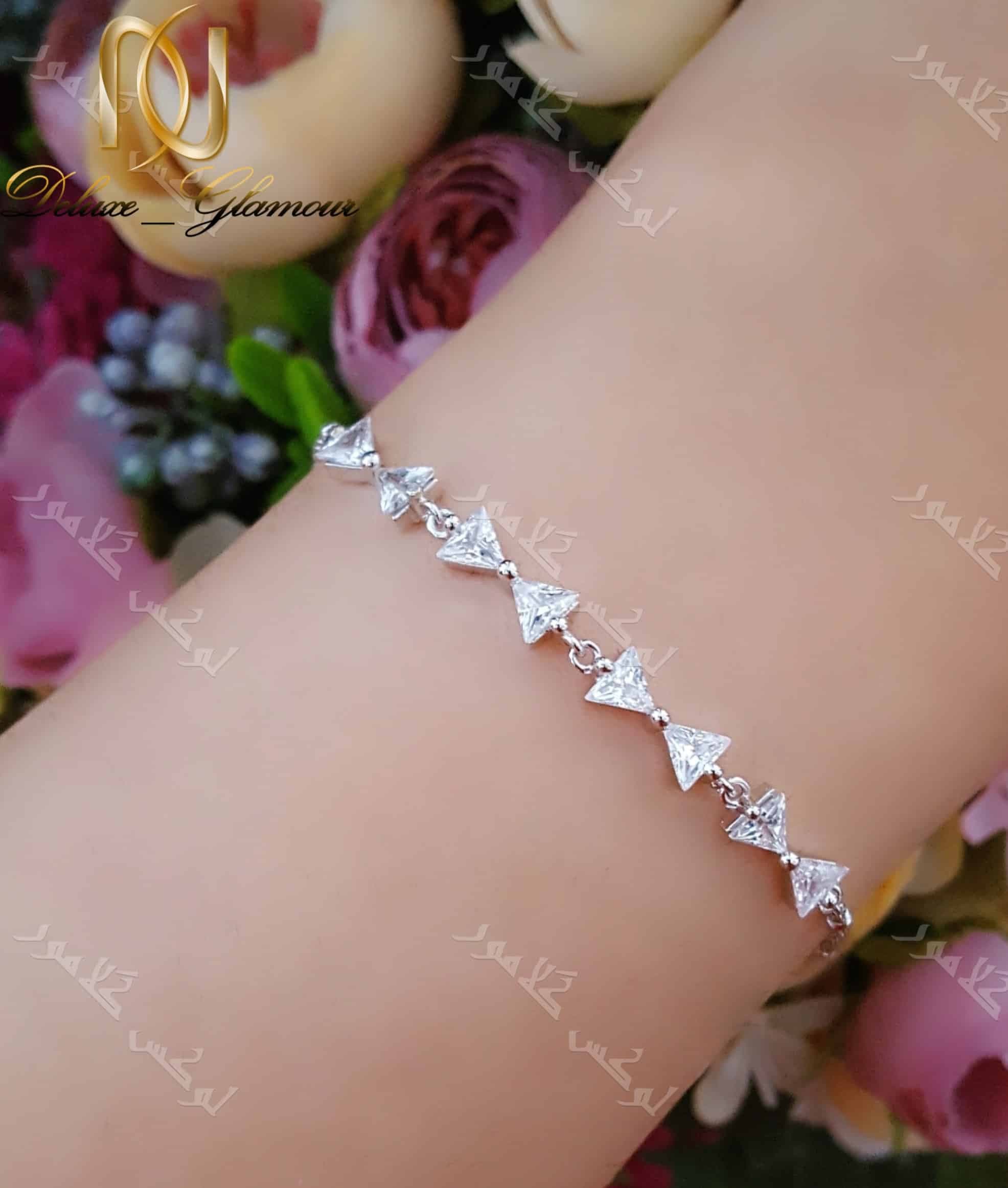 دستبند دخترانه طرح پاپیون با کریستالهای سواروفسکی Ds-n164 — تصویر ۳