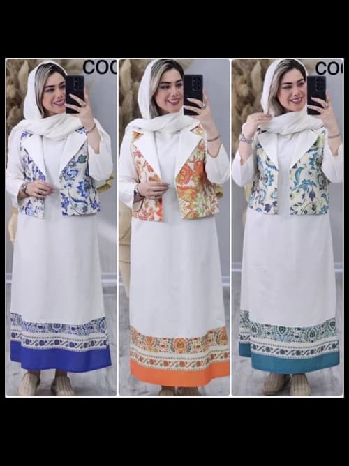 کت و سارافن مدل ندا – شیک، زنانه و مناسب هر موقعیتی — تصویر ۲