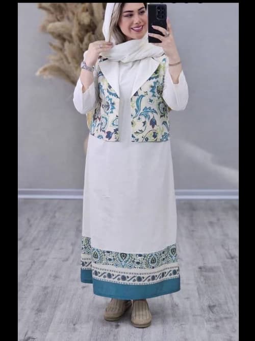 کت و سارافن مدل ندا – شیک، زنانه و مناسب هر موقعیتی — تصویر ۵