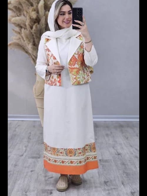 کت و سارافن مدل ندا – شیک، زنانه و مناسب هر موقعیتی — تصویر ۴