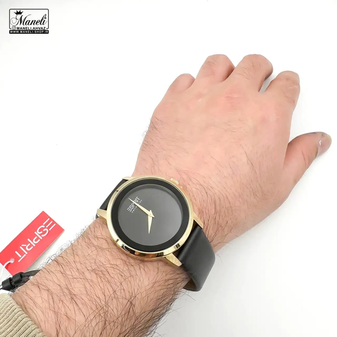 ساعت مردانه Esprit اسپریت بند چرم | قاب نقره ای و طلایی — تصویر ۲