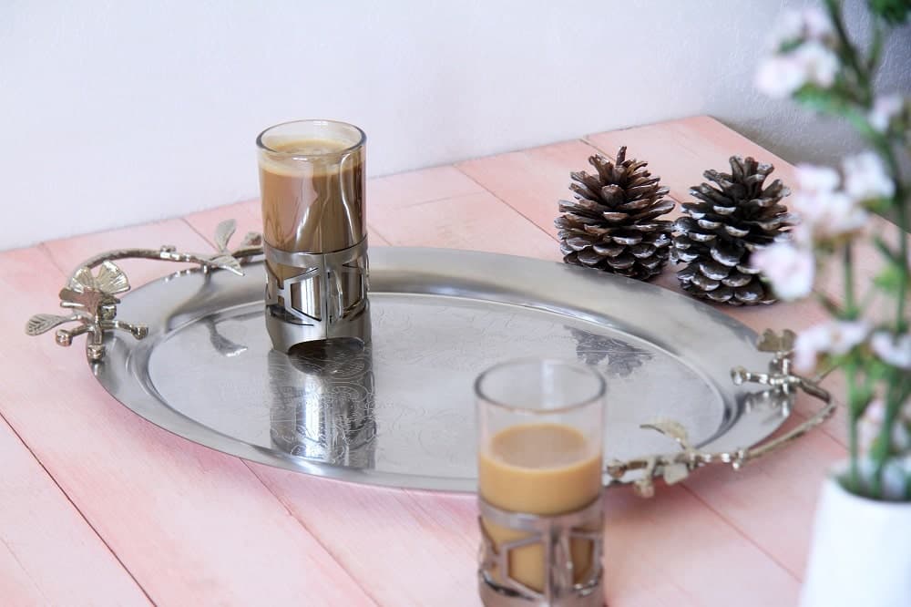 سينی پذیرایی مدل بیضی بزرگ استیل مات کد SK-80089 — تصویر ۴