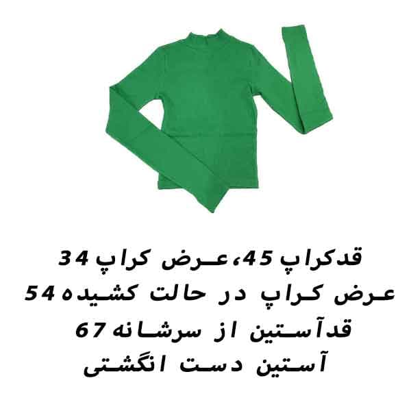 کراپ کبریتی یقه ایستاده آستین بلند (برند هانیل) — تصویر ۷