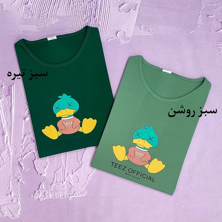 تیشرت زنانه سایز بزرگ طرح اردک — تصویر ۶