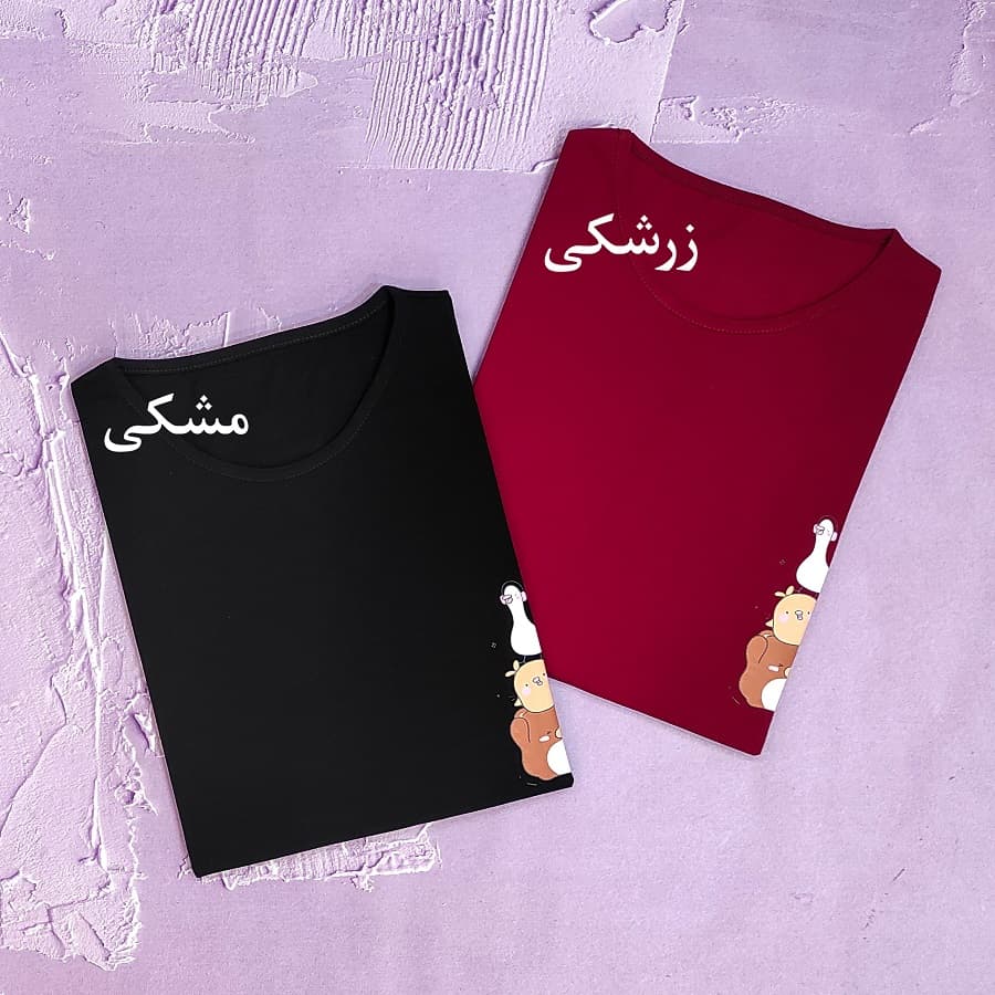 تیشرت قواره دار زنانه طرح عروسکی کد TSH03 — تصویر ۶