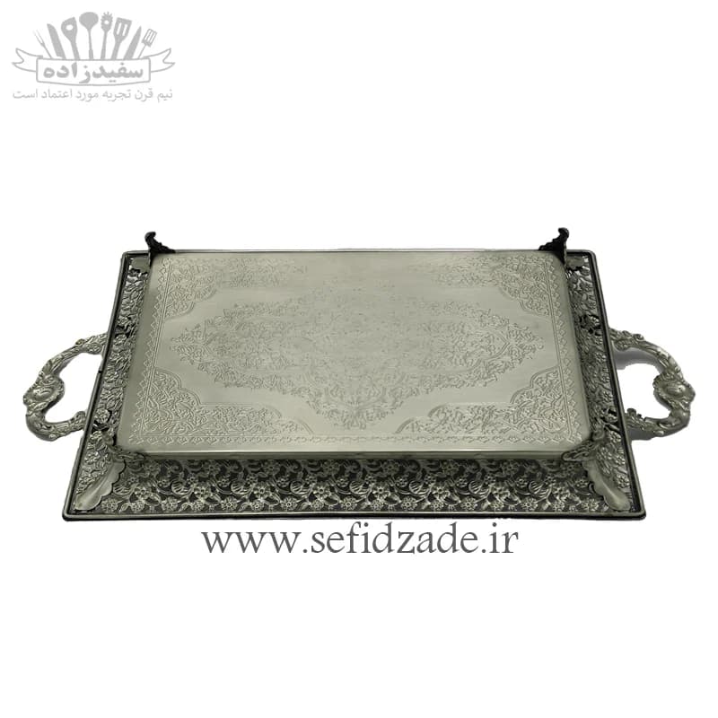 سینی پذیرایی مستطیل سلینا مدل گلریز پیوتر کد 1174 (کوچک) — تصویر ۶