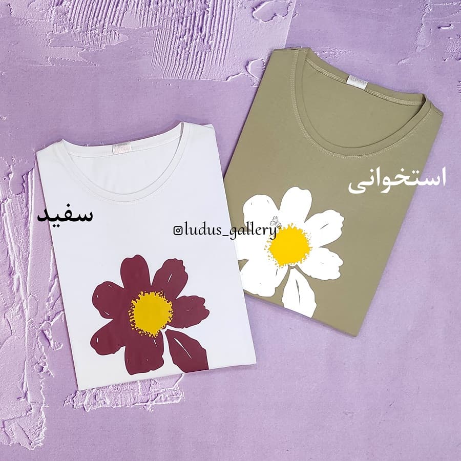 تیشرت سایز بزرگ زنانه طرح بابونه کد TSH02 — تصویر ۹