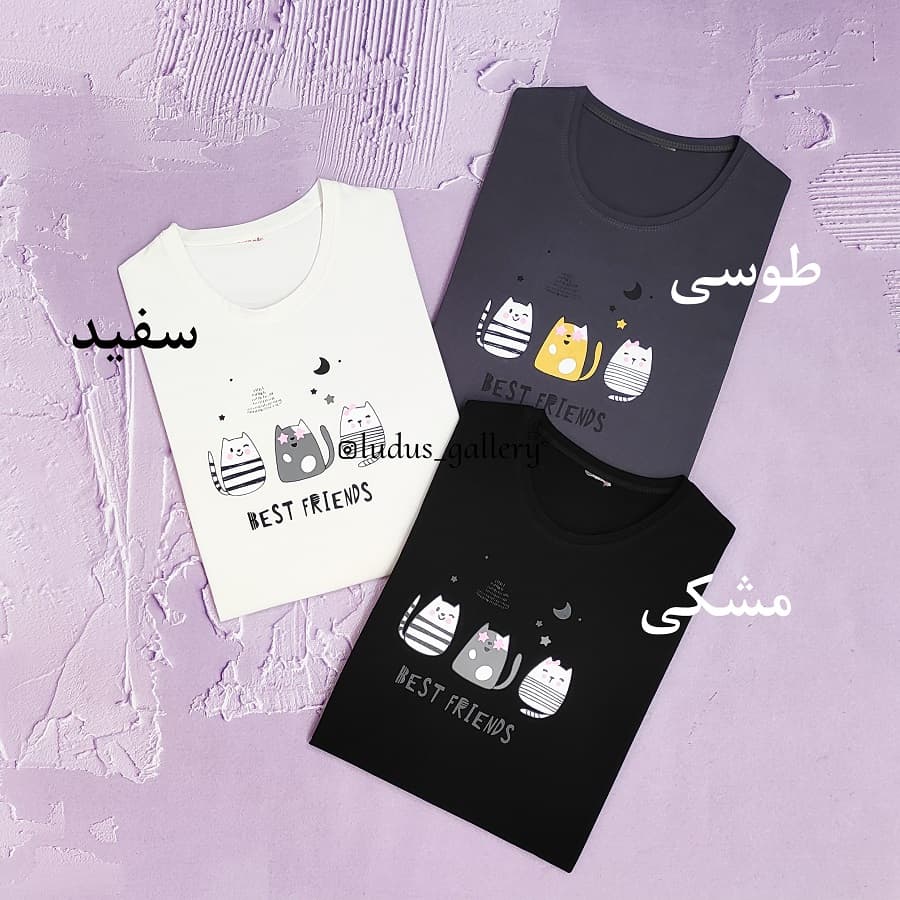 تیشرت زنانه طرح BEST FREINDS — تصویر ۴