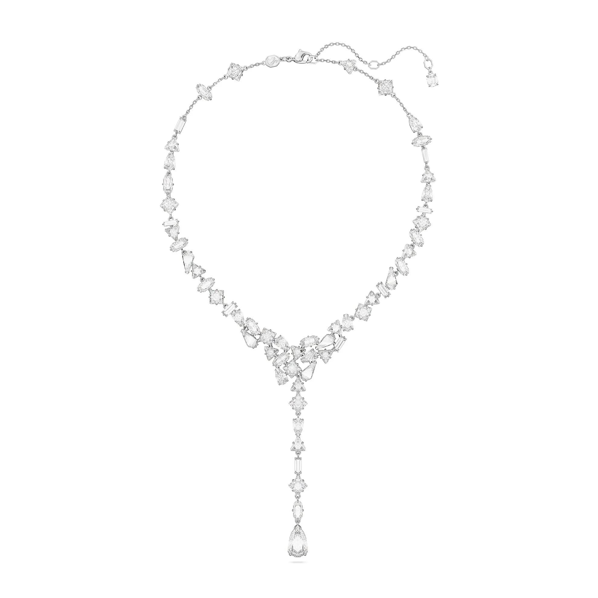 گردنبند سفید سواروسکی اورجینال Swarovski Mesmera Y-Kolye 5661520 — تصویر ۵
