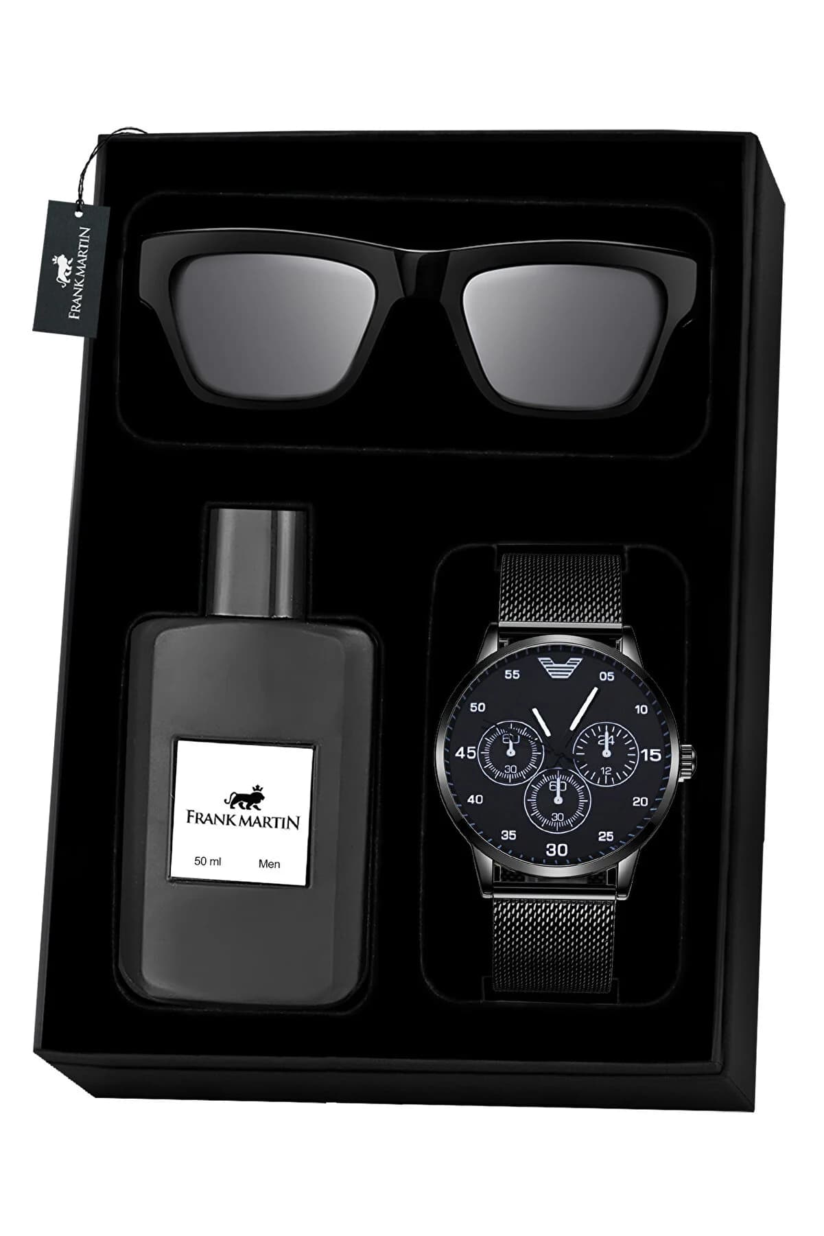 ست هدیه اکسسوری مردانه فرانک مارتین Frank Martin Man Accessories Gift Pack 30-001 — تصویر ۳