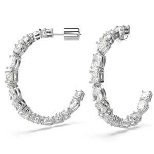 گوشواره سفید سواروسکی اورجینال Swarovski Mesmera halka küpeler 5672834