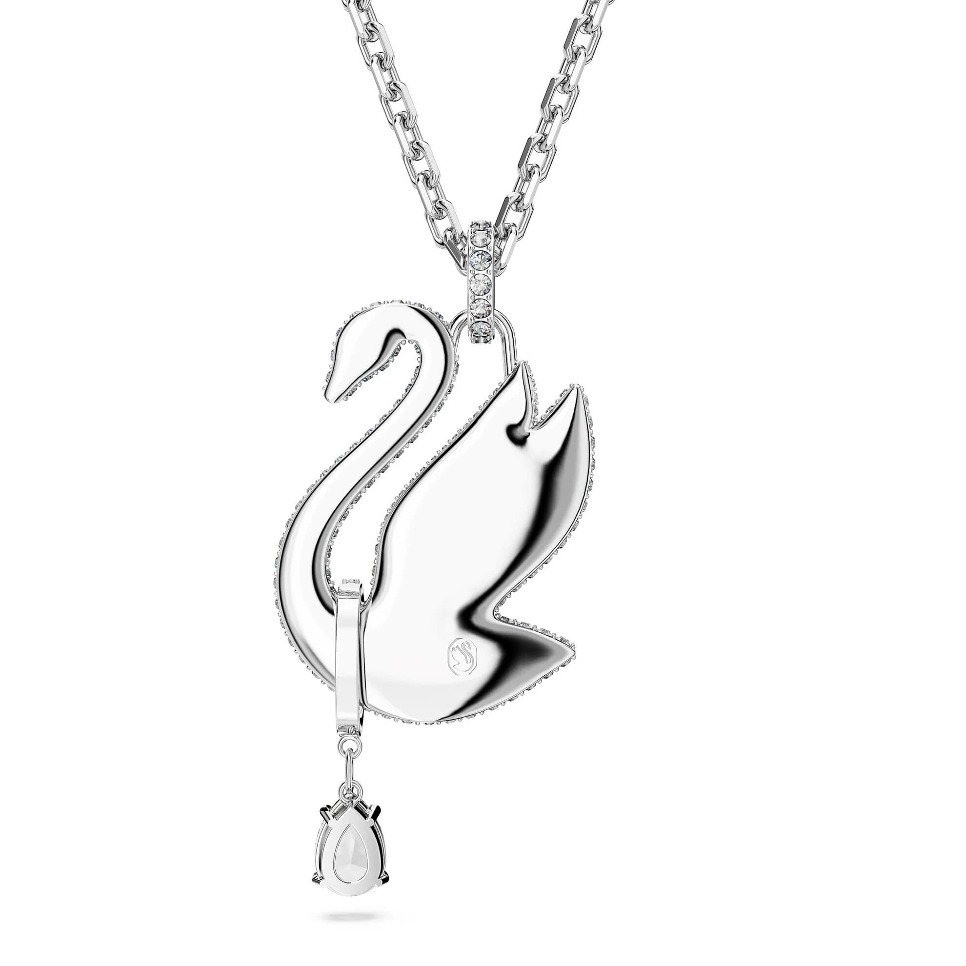 گردنبند نقره ای سواروسکی اورجینال Swarovski Iconic Swan Kolye 5647546 — تصویر ۲