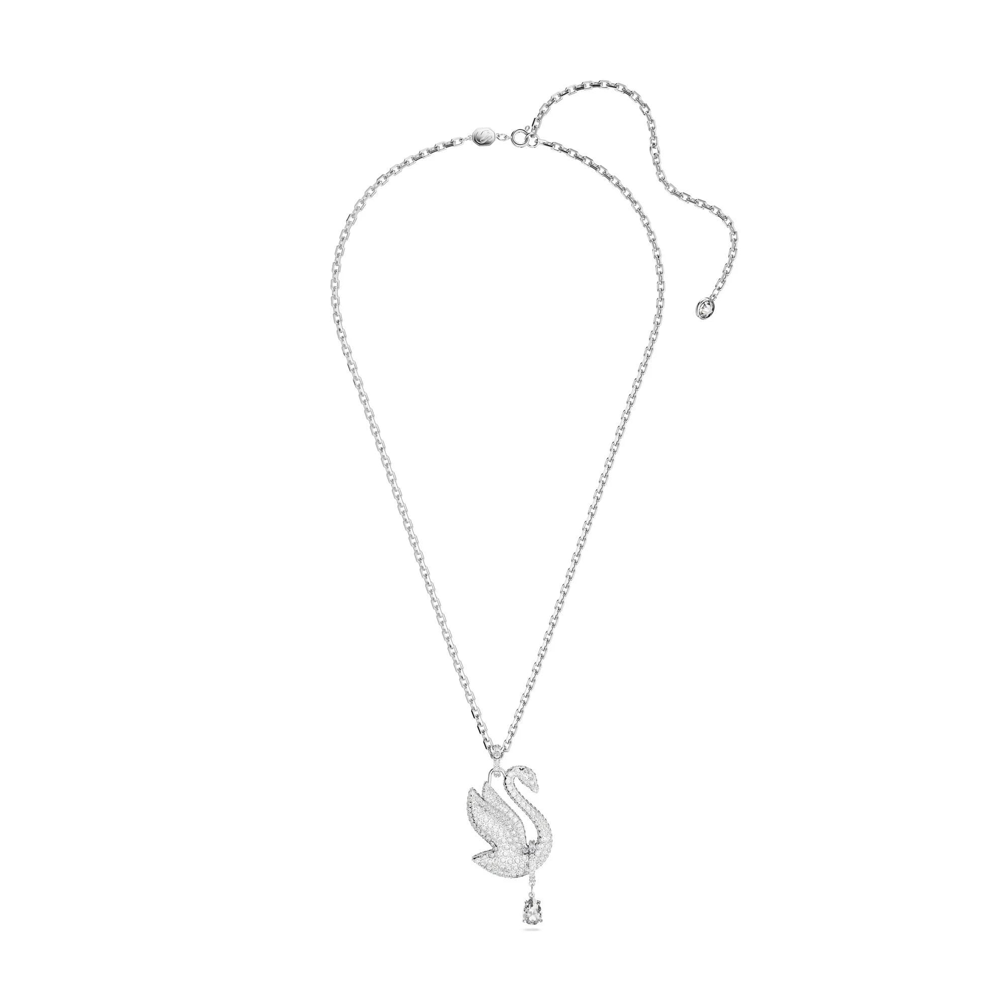 گردنبند نقره ای سواروسکی اورجینال Swarovski Iconic Swan Kolye 5647546 — تصویر ۴