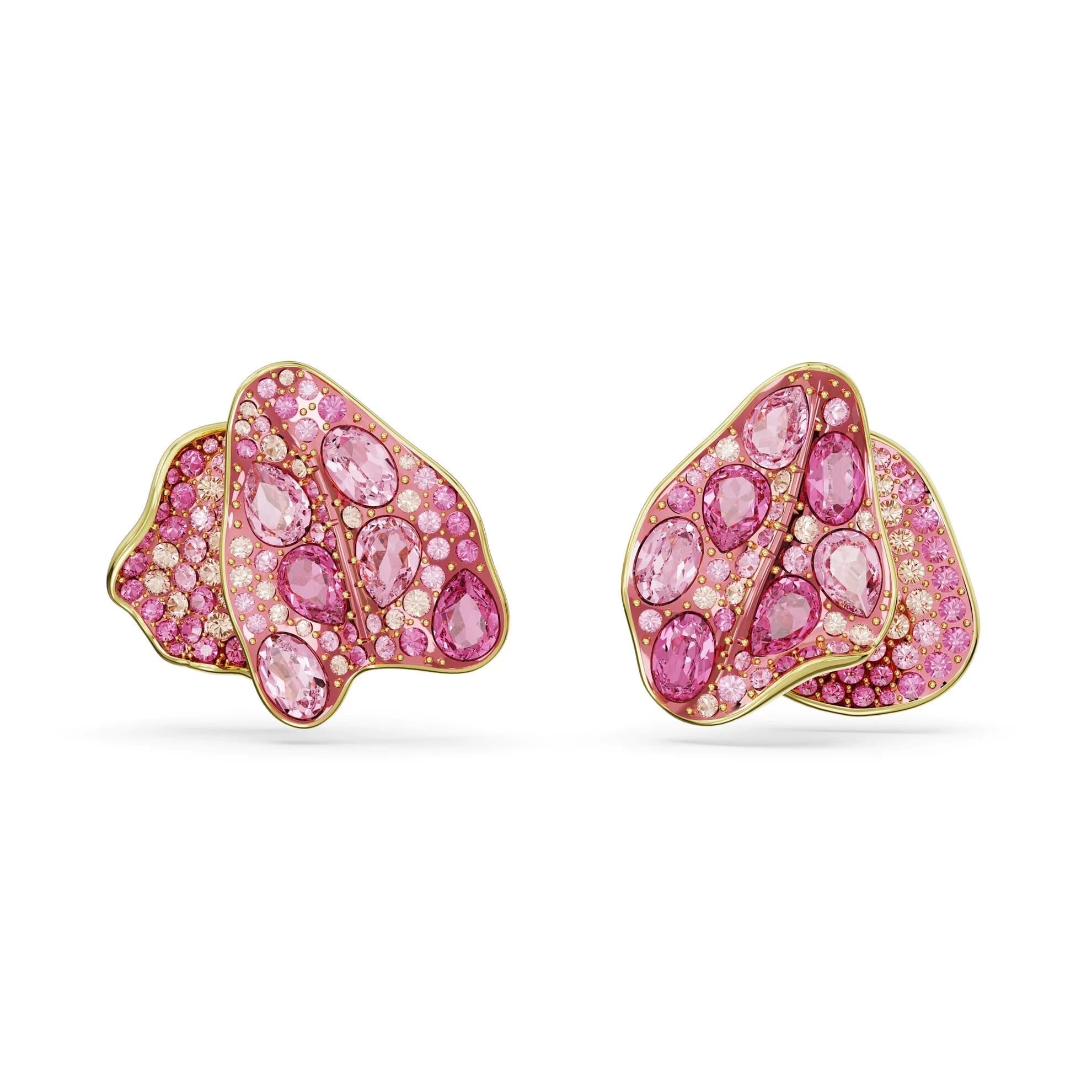 گوشواره صورتی سواروسکی اورجینال Swarovski Florere stud earrings 5650561 — تصویر ۳