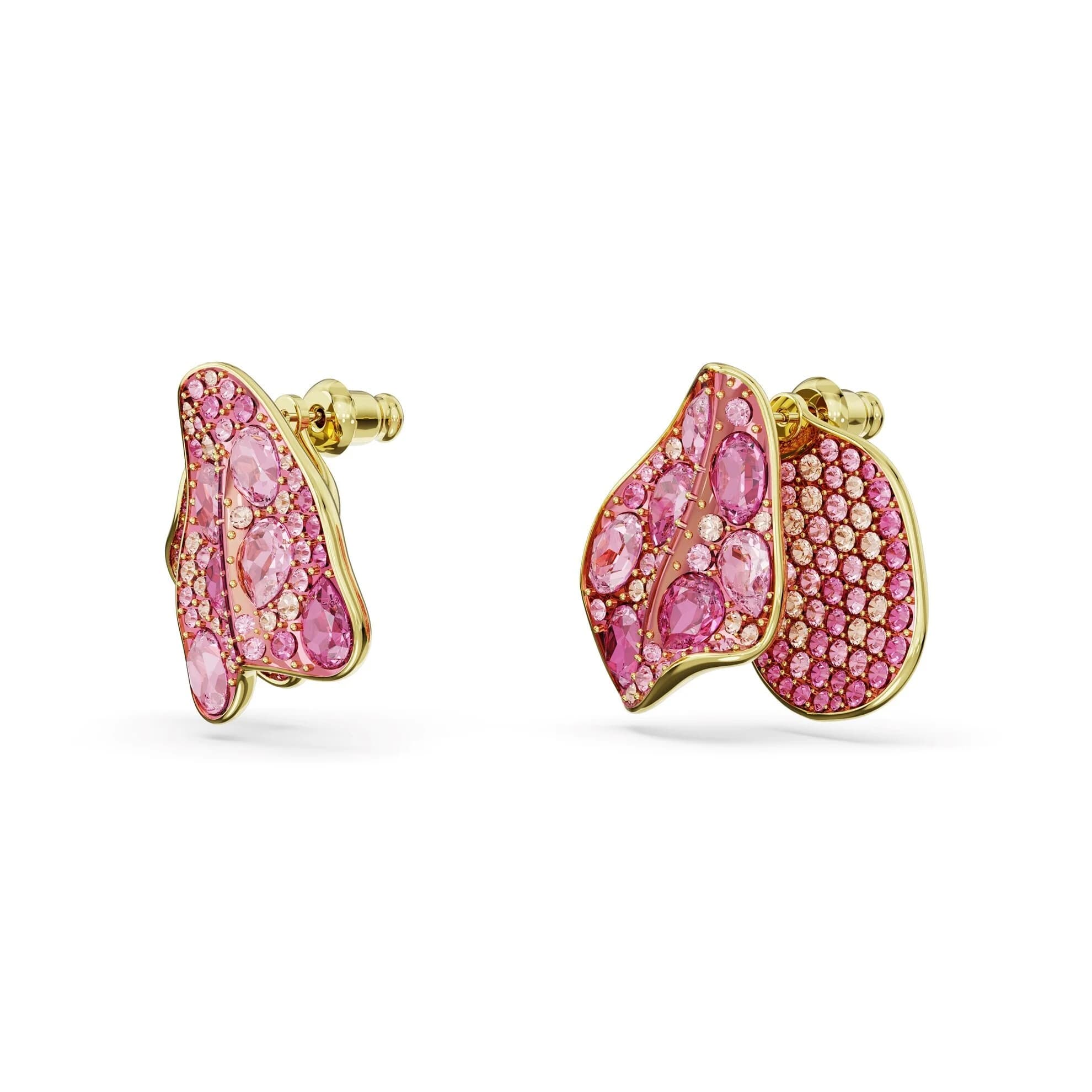 گوشواره صورتی سواروسکی اورجینال Swarovski Florere stud earrings 5650561 — تصویر ۴