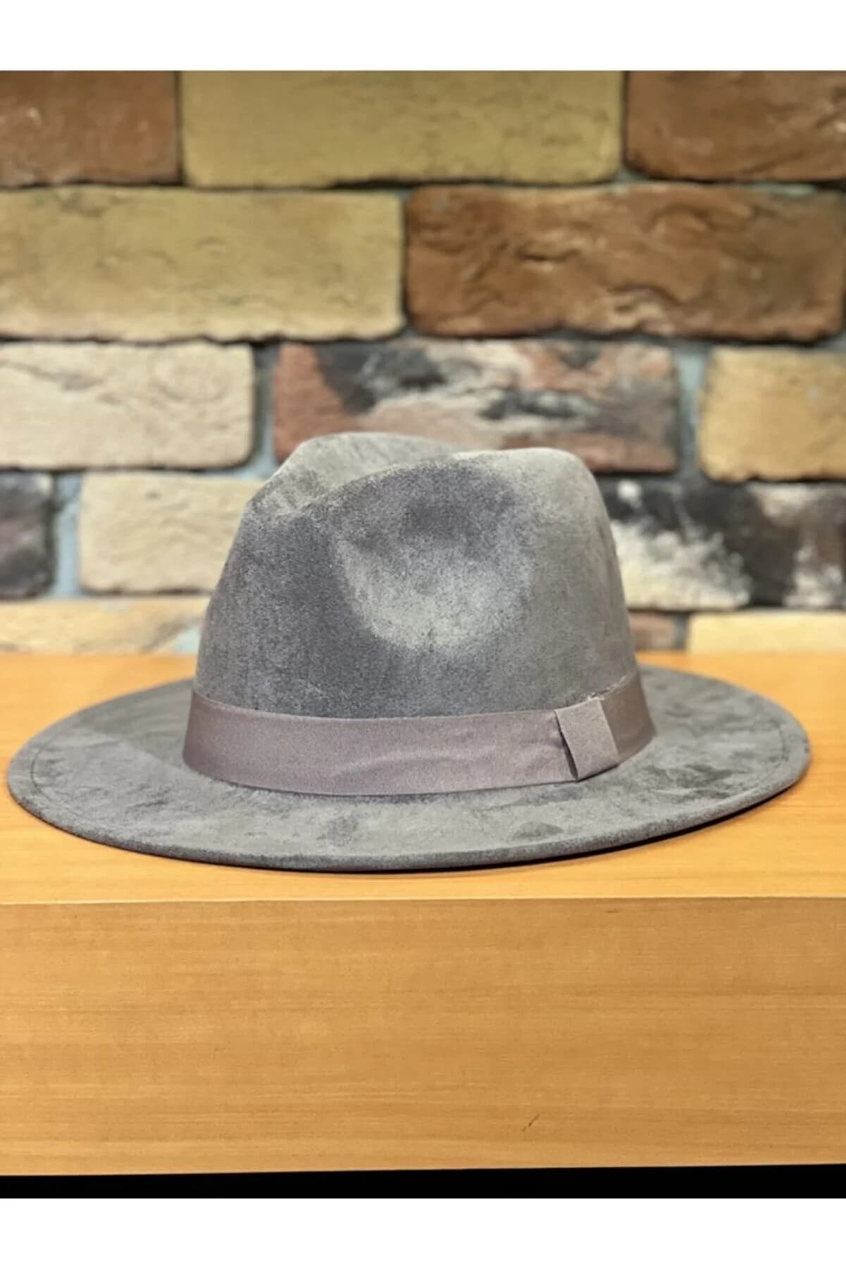 کلاه شاپوی فدورا نبوک طوسی تیره ماماسورباتیMamasorbatti Fedora Nabuk Dark Grey 226850795 — تصویر ۳