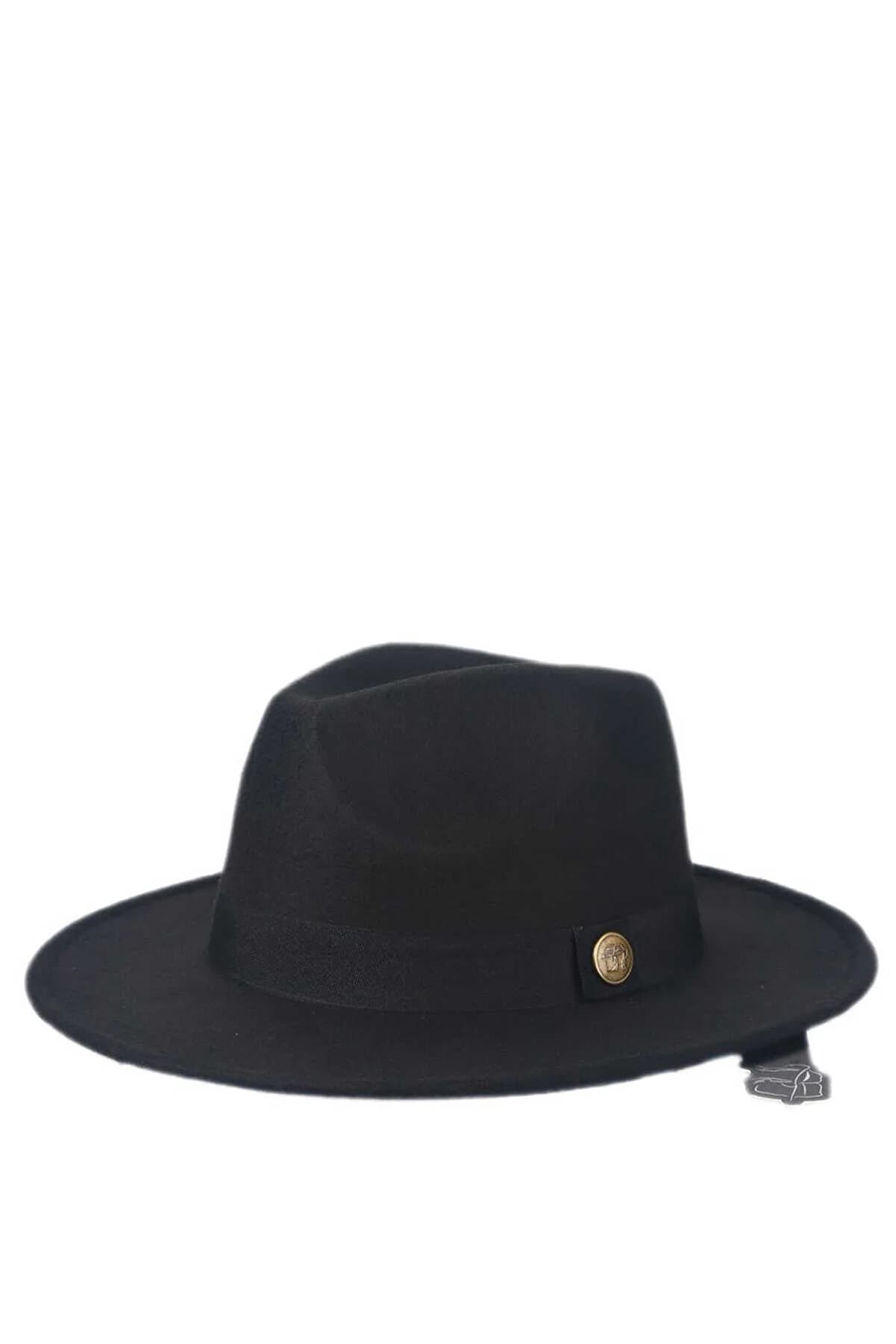 کلاه شاپوی فدورا کشمیری مشکی ماماسورباتیMamasorbatti Fedora Kashmir Black TYC00587503648 — تصویر ۲