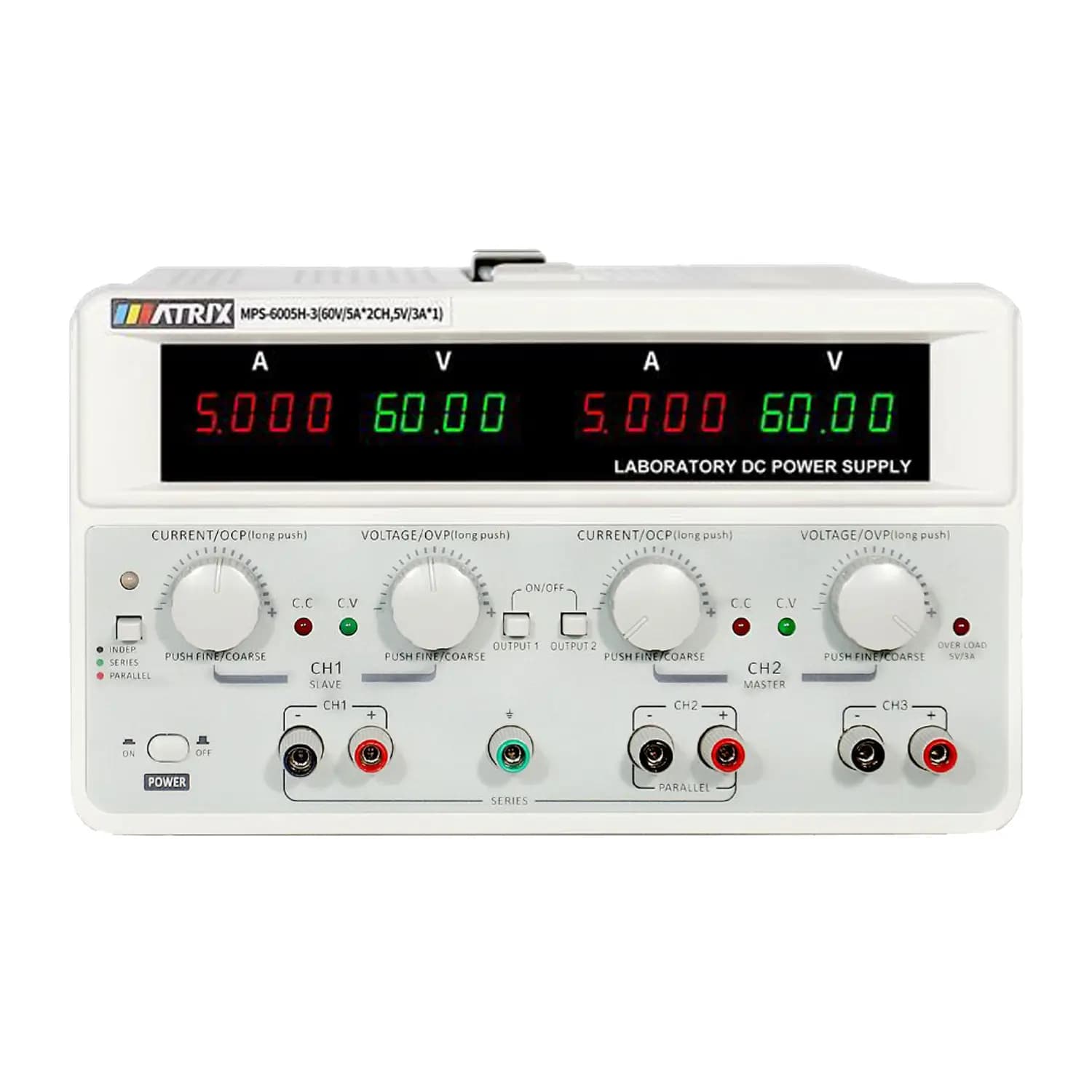 منبع تغذیه دوبل 60 ولت 5 آمپر ماتریکس MATRIX MPS-6005H-3 — تصویر ۳