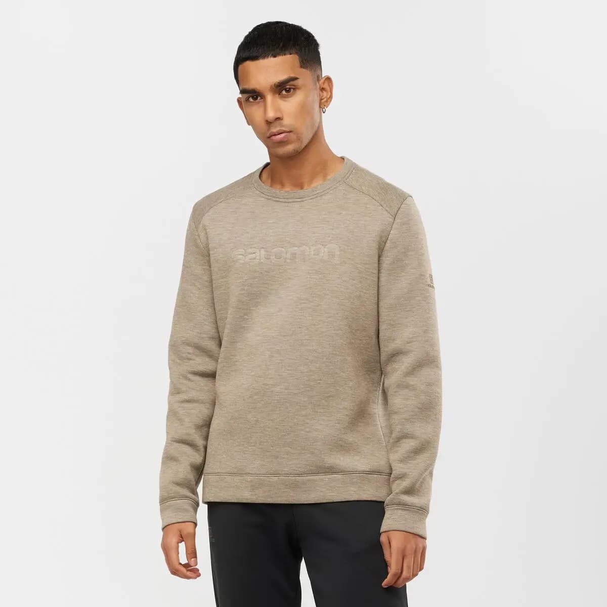 بلوز زمستانی سالامون / SALOMON – مدل Sight Crewneck / خاکی — تصویر ۶