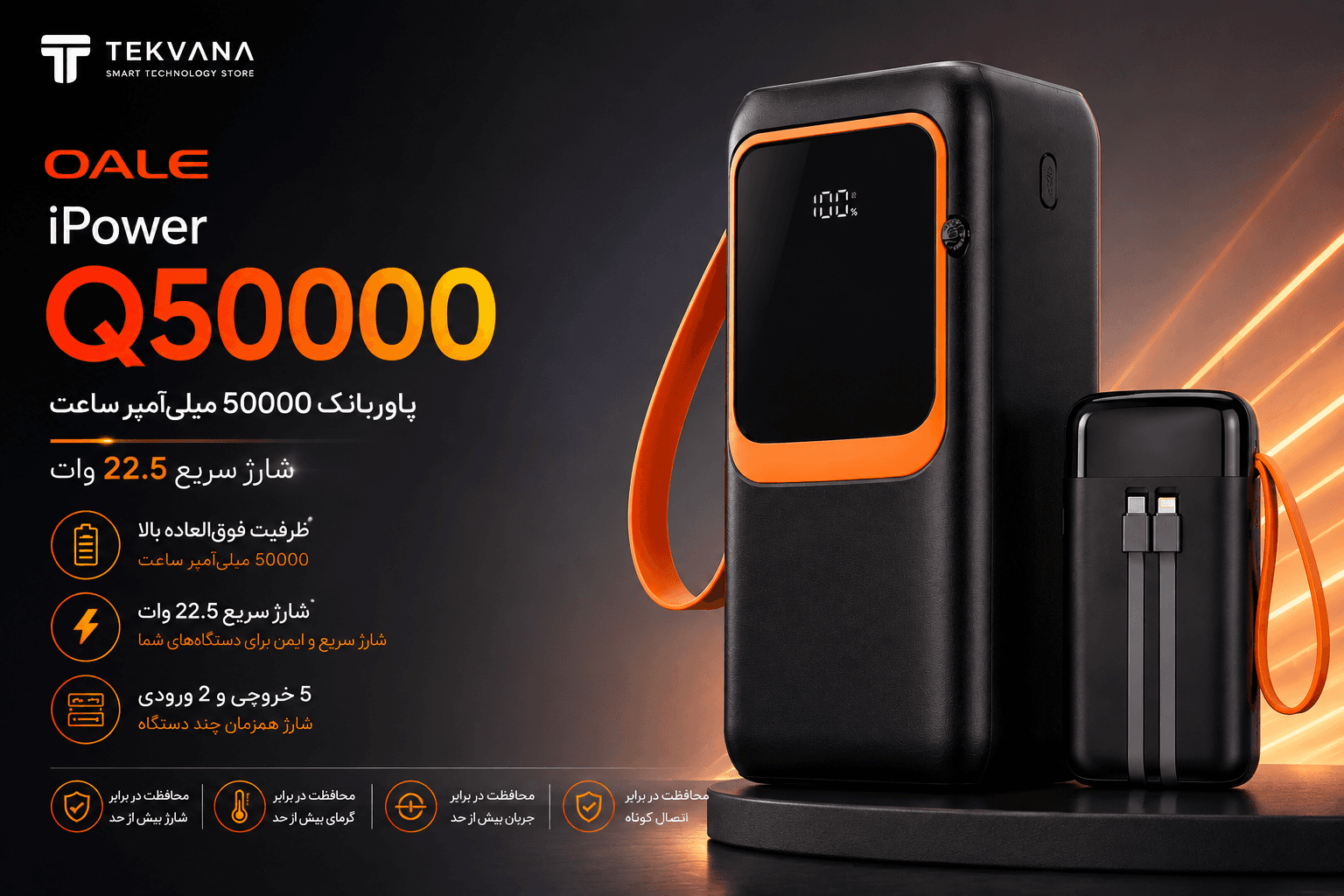 پاور بانک OALE iPower Q50000 — تصویر ۳